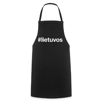 LIETUVOS Lithuanian Lithuanian Lithuania - Cooking Apron - black - Front - AI Model Male 185 dark (185cm)