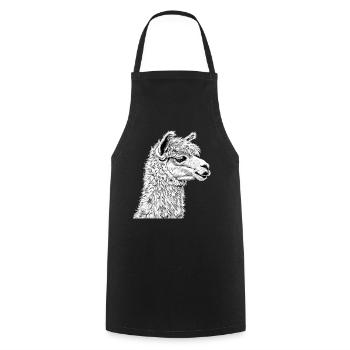 Alpaca Alpacas Alpaca - Cooking Apron - black - Front - AI Model Male 185 dark (185cm)