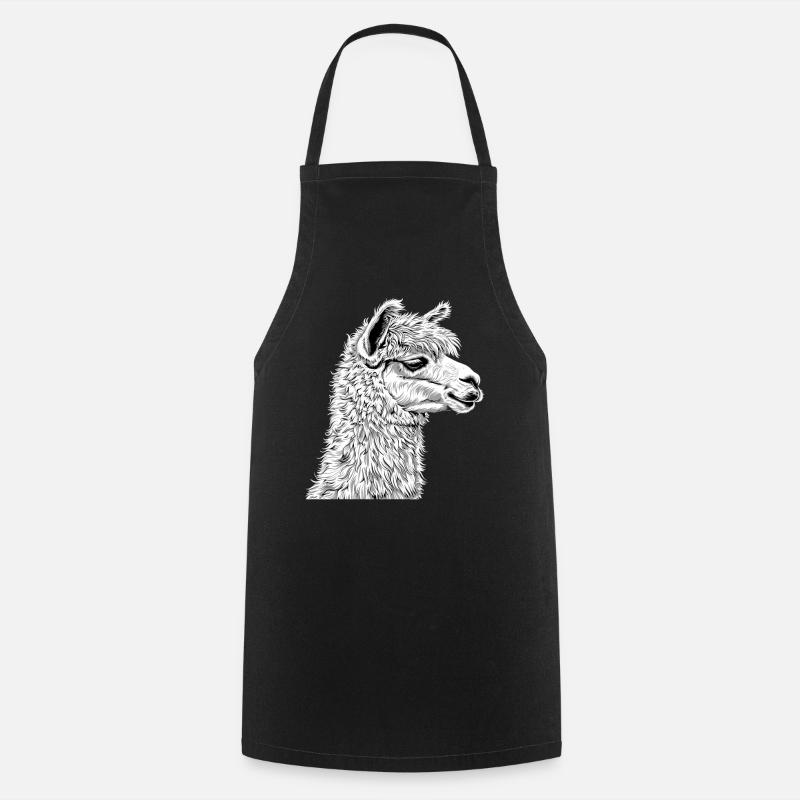 Alpaca Alpakas Alpaka - Kochschürze - Schwarz