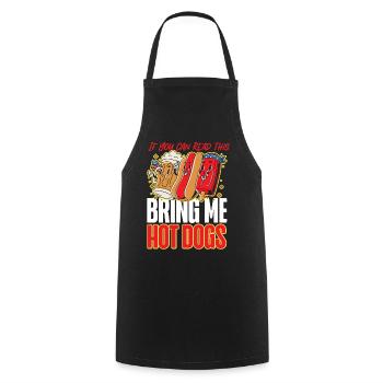 Hot Dog Adulte Si vous pouvez lire ceci - Tablier de cuisine - noir - Devant - AI Model Male 185 dark (185cm)