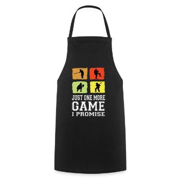 Just One More Game I Promise Baseball Baseball Fan - Cooking Apron - black - Front - AI Model Male 185 dark (185cm)