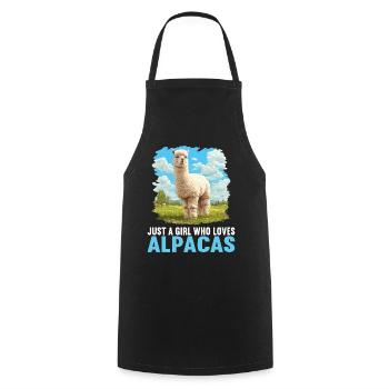 Alpaca Alpakas Alpaka - Kochschürze - Schwarz - Vorne - AI Model Male 185 dark (185cm)
