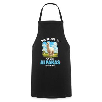 Alpaca Alpacas Alpaca - Cooking Apron - black - Front - AI Model Male 185 dark (185cm)