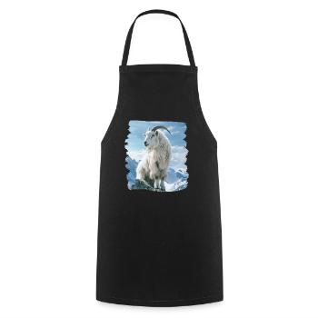 Alpine Goat Mountain Goats Mountain Goat - Cooking Apron - black - Front - AI Model Male 185 dark (185cm)
