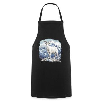 Alpine Goat Mountain Goats Mountain Goat - Cooking Apron - black - Front - AI Model Male 185 dark (185cm)