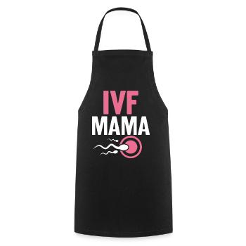 Funny IVF Mom IVF Egg Retrieval Day Infertility - Cooking Apron - black - Front - AI Model Male 185 dark (185cm)