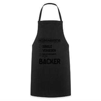 Baker Relationship Status Back Baked Goods Baking - Cooking Apron - black - Front - AI Model Male 185 dark (185cm)