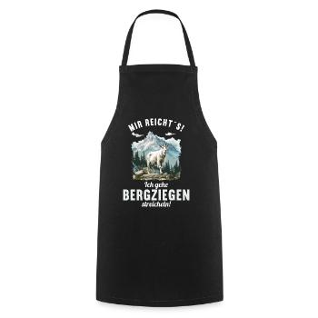 Alpine Goat Mountain Goats Mountain Goat - Cooking Apron - black - Front - AI Model Male 185 dark (185cm)
