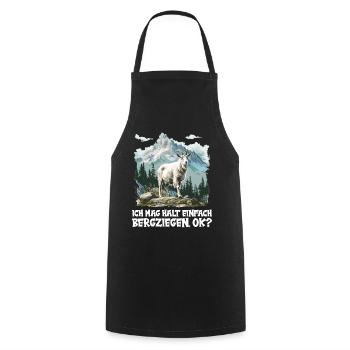 Alpine Goat Mountain Goats Mountain Goat - Cooking Apron - black - Front - AI Model Male 185 dark (185cm)