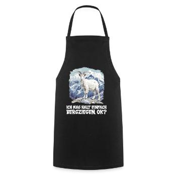 Alpine Goat Mountain Goats Mountain Goat - Cooking Apron - black - Front - AI Model Male 185 dark (185cm)