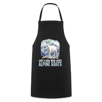 Alpine Goat Mountain Goats Mountain Goat - Cooking Apron - black - Front - AI Model Male 185 dark (185cm)