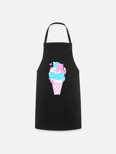 Eis Eiscreme - Kochschürze - Schwarz