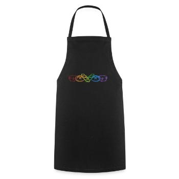 Bread Baking LGBT Rainbow Bread Dough Lover Bread - Cooking Apron - black - Front - AI Model Male 185 dark (185cm)