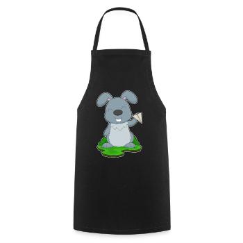Rabbit Paper Airplane - Cooking Apron - black - Front - AI Model Male 185 dark (185cm)