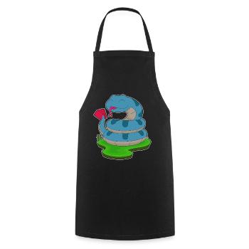 Snake Poker Poker Card Game - Cooking Apron - black - Front - AI Model Male 185 dark (185cm)
