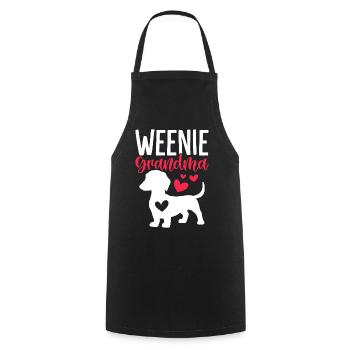 Weenie Oma Lustiger Hund Oma Dackel Hund - Kochschürze - Schwarz - Vorne - AI Model Male 185 dark (185cm)