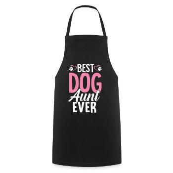 Best Dog Aunt Ever Funny Dogs Puppy Paw Aunt Vibes - Cooking Apron - black - Front - AI Model Male 185 dark (185cm)
