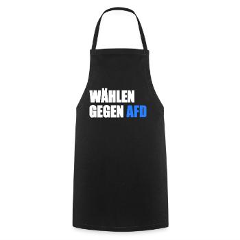 Wählen gegen afd - Kochschürze - Schwarz - Vorne - AI Model Male 185 dark (185cm)