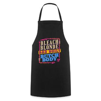 Retro design: beach blonde, poorly built – - Cooking Apron - black - Front - AI Model Male 185 dark (185cm)