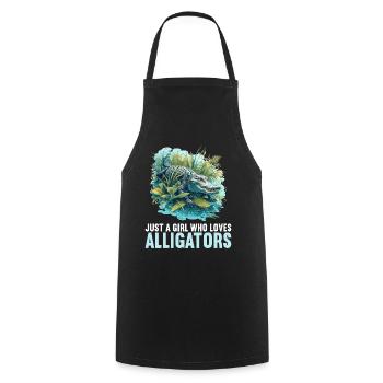 Alligatoren Alligator - Kochschürze - Schwarz - Vorne - AI Model Male 185 dark (185cm)