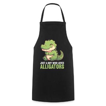 Alligatoren Alligator - Kochschürze - Schwarz - Vorne - AI Model Male 185 dark (185cm)