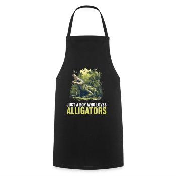 Alligatoren Alligator - Kochschürze - Schwarz - Vorne - AI Model Male 185 dark (185cm)