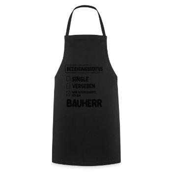 Builder Relationship Status Builder Builder House Construction - Cooking Apron - black - Front - AI Model Male 185 dark (185cm)