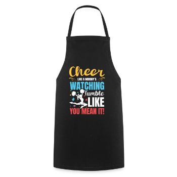 Cheer Like Nobody's Watching für eine cheerleader - Kochschürze - Schwarz - Vorne - AI Model Male 185 dark (185cm)