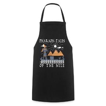 Contes pharaoniques de la - Tablier de cuisine - noir - Devant - AI Model Male 185 dark (185cm)