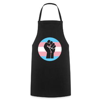 LGBTQ Pride Month - Fighting for Trans Equality - Cooking Apron - black - Front - AI Model Male 185 dark (185cm)