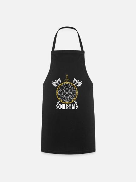Shield Maiden: Strength and Pride of Viking Women - Cooking Apron - black