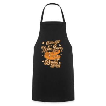 Fille qui aime le pain Boulangerie Amateur de Boulangerie - Tablier de cuisine - noir - Devant - AI Model Male 185 dark (185cm)