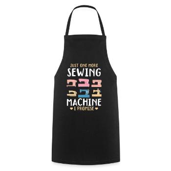 Just one more sewing machine I promise - Funny Sew - Kochschürze - Schwarz - Vorne - AI Model Male 185 dark (185cm)