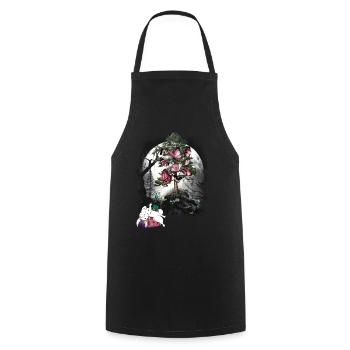 Bunny Bunnies Forest Animals Forest Nature Nature Lover - Cooking Apron - black - Front - AI Model Male 185 dark (185cm)