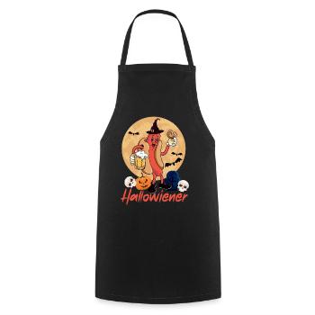 Hot Dog Adult Halloween Pun - Kochschürze - Schwarz - Vorne - AI Model Male 185 dark (185cm)