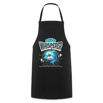 Dolphin - Cooking Apron - black - Front - AI Model Male 185 dark (185cm)