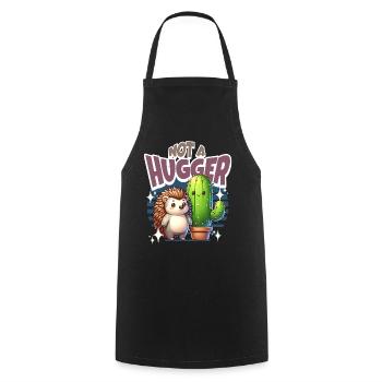 Hedgehog Cactus Not A Hugger - Cooking Apron - black - Front - AI Model Male 185 dark (185cm)