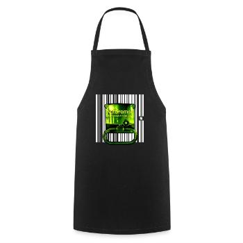 SPOT - STOP - Cooking Apron - black - Front - AI Model Male 185 dark (185cm)