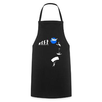 Skydive Freefly Fallschirmspringer Shirt Skydiving - Cooking Apron - black - Front - AI Model Male 185 dark (185cm)