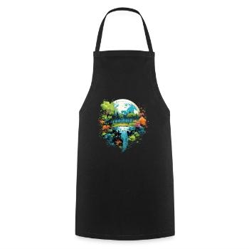 Respektier Muttererde Unseren Planeten Natur - Kochschürze - Schwarz - Vorne - AI Model Male 185 dark (185cm)
