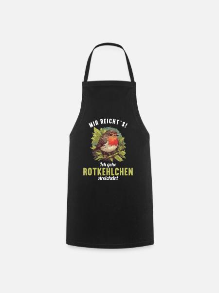 Robin Rotkehlchen - Kochschürze - Schwarz