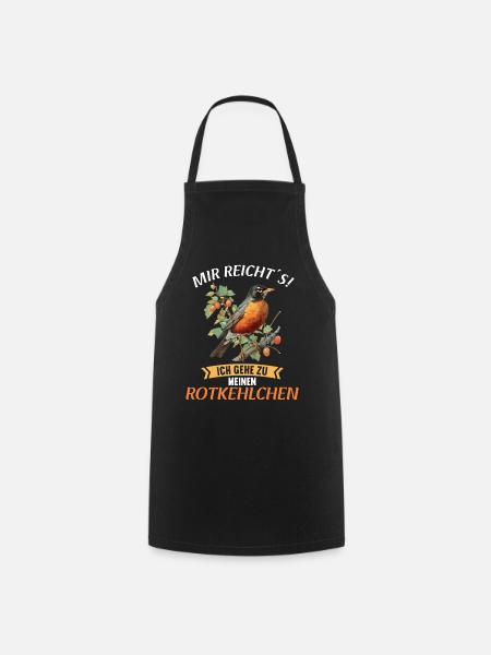 Robin Rotkehlchen - Kochschürze - Schwarz