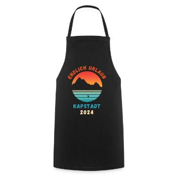 Kapstadt Urlaub 2024 Südafrika Cape Town Urlaub - Kochschürze - Schwarz - Vorne - AI Model Male 185 dark (185cm)