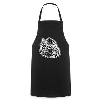 Amur Leopard Amurleoparden Amurleopard - Cooking Apron - black - Front - AI Model Male 185 dark (185cm)