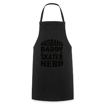 Mari Papa Skateur Héros - Tablier de cuisine - noir - Devant - AI Model Male 185 dark (185cm)
