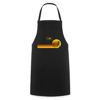 Binoculars Telescope Astrophysics Planets 70s - Cooking Apron - black - Front - AI Model Male 185 dark (185cm)