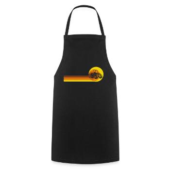 Farmer Farming Farm Birthday 70s - Cooking Apron - black - Front - AI Model Male 185 dark (185cm)