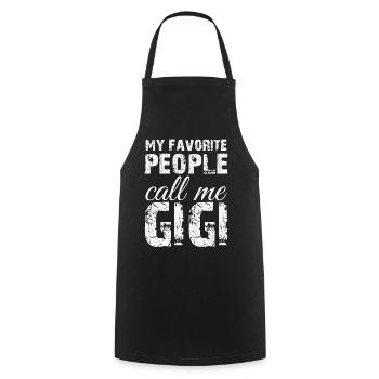 my favorite people call me gigi - Cooking Apron - black - Front - AI Model Male 185 dark (185cm)