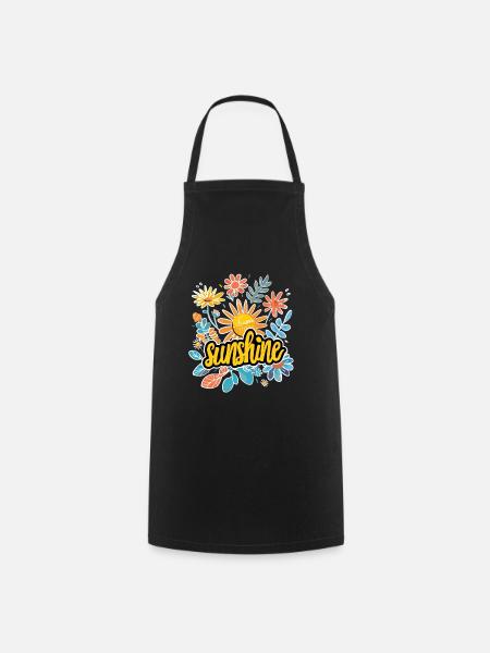 Sunshine Floral für Sommer und Frühling für einen - Kochschürze - Schwarz