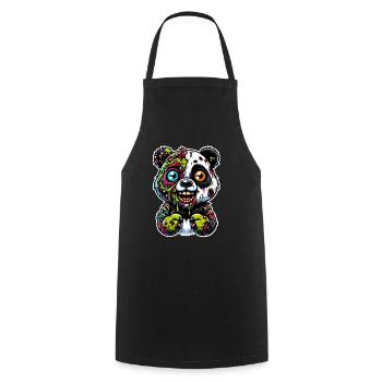 Panda Zombie Monster Halloween - Kochschürze - Schwarz - Vorne - AI Model Male 185 dark (185cm)